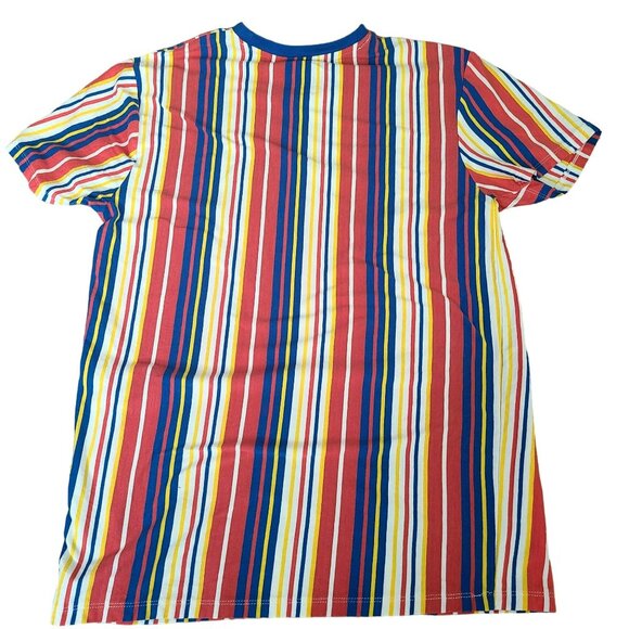 San Francisco Work Shirts Sz MED Multicolor Striped Cotton T Shirt Short Sleeve - Picture 2 of 7
